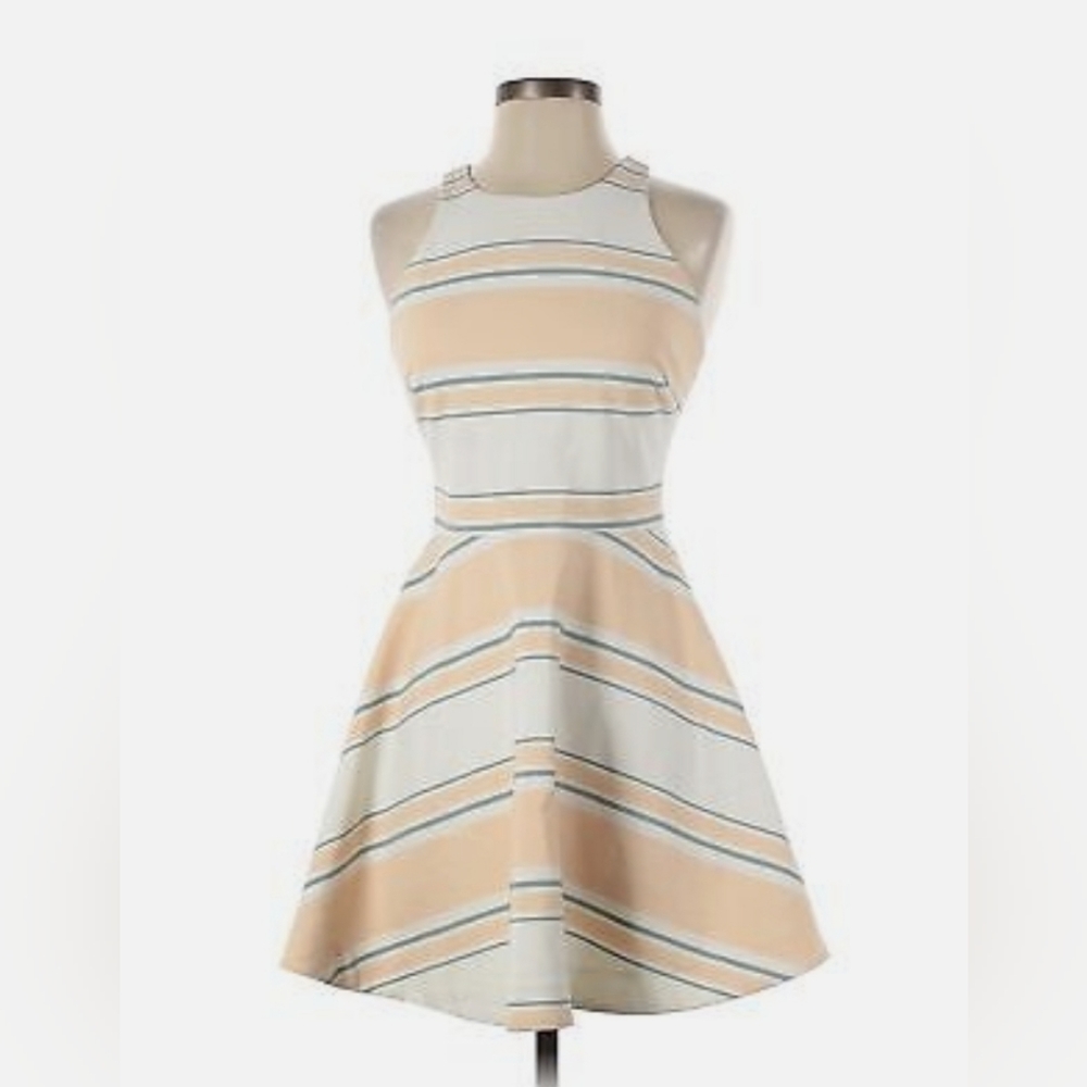 Elizabeth And James Racerback Striped Dress, Size 8